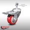 Service Caster 3 Inch SS Red Polyurethane 1/2 Inch Threaded Stem Caster with Total Lock Brake SCC-SSTSTTL20S314-PPUB-RED-121315 - alternate 4